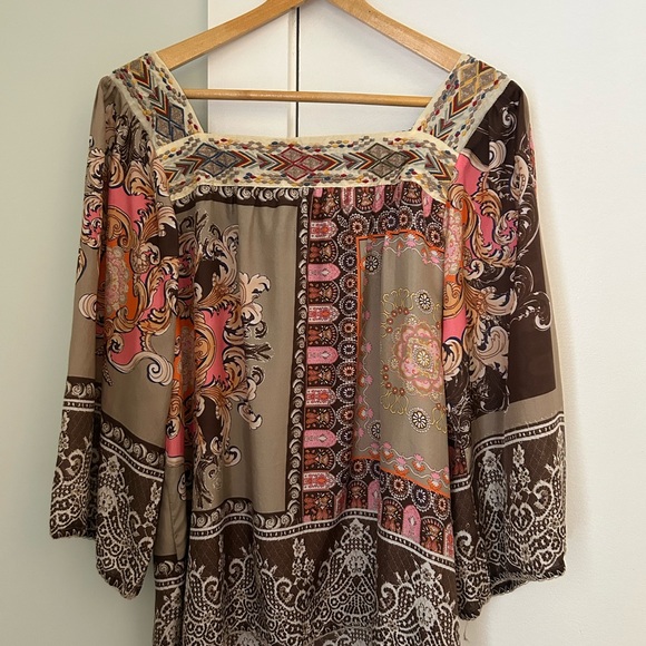 Johnny Was Tops - Johnny Was Multicolor Patterned Blouse